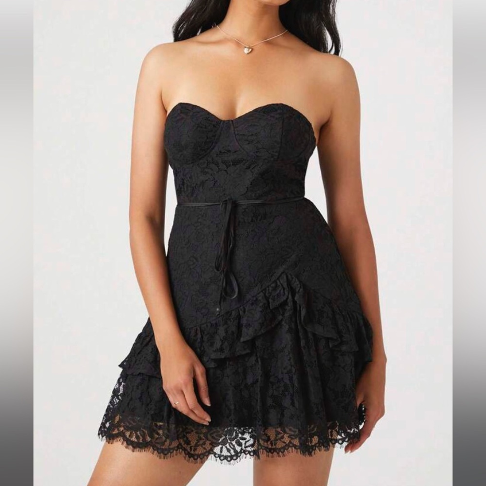 Forever 21 Black Lace Mini Dress